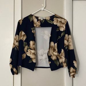 Charlotte Russe size M cropped floral coat